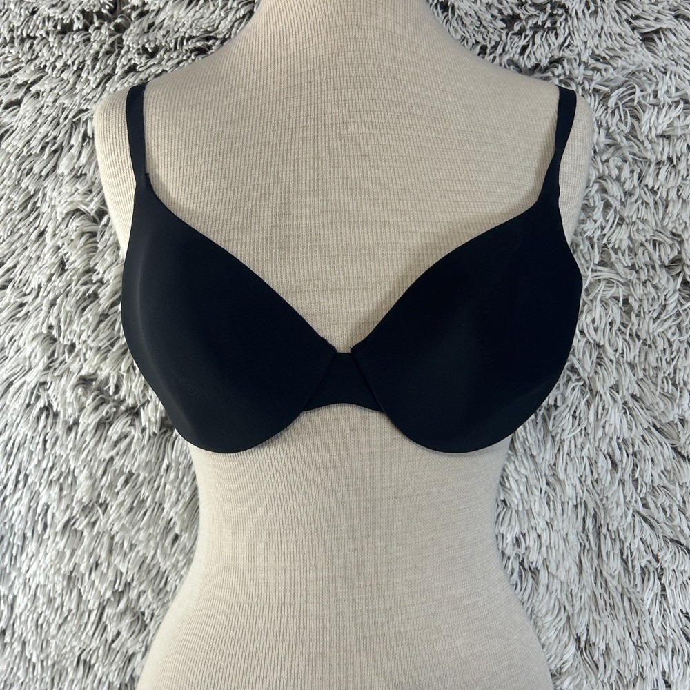 Body By Victoria VS Black Underwire‎ Nylon Bra Size 36C Sexy Lingerie